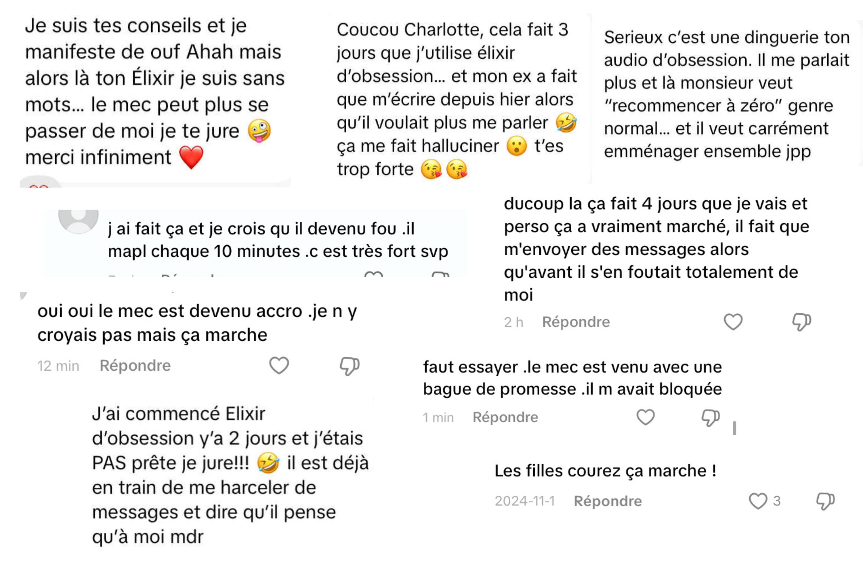 Témoignages Élixir d'Obsession